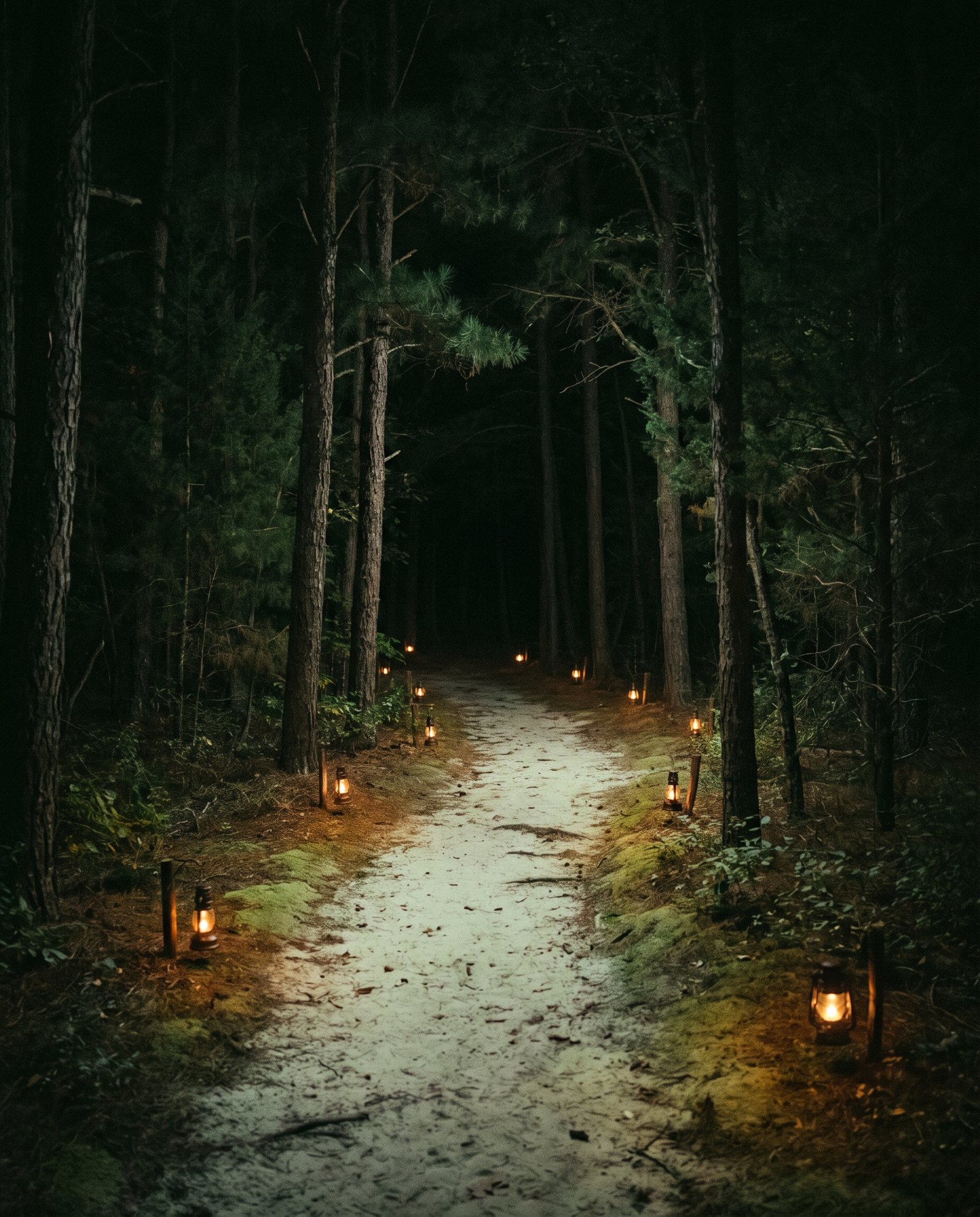 Lantern paths. A guided, quiet way out.