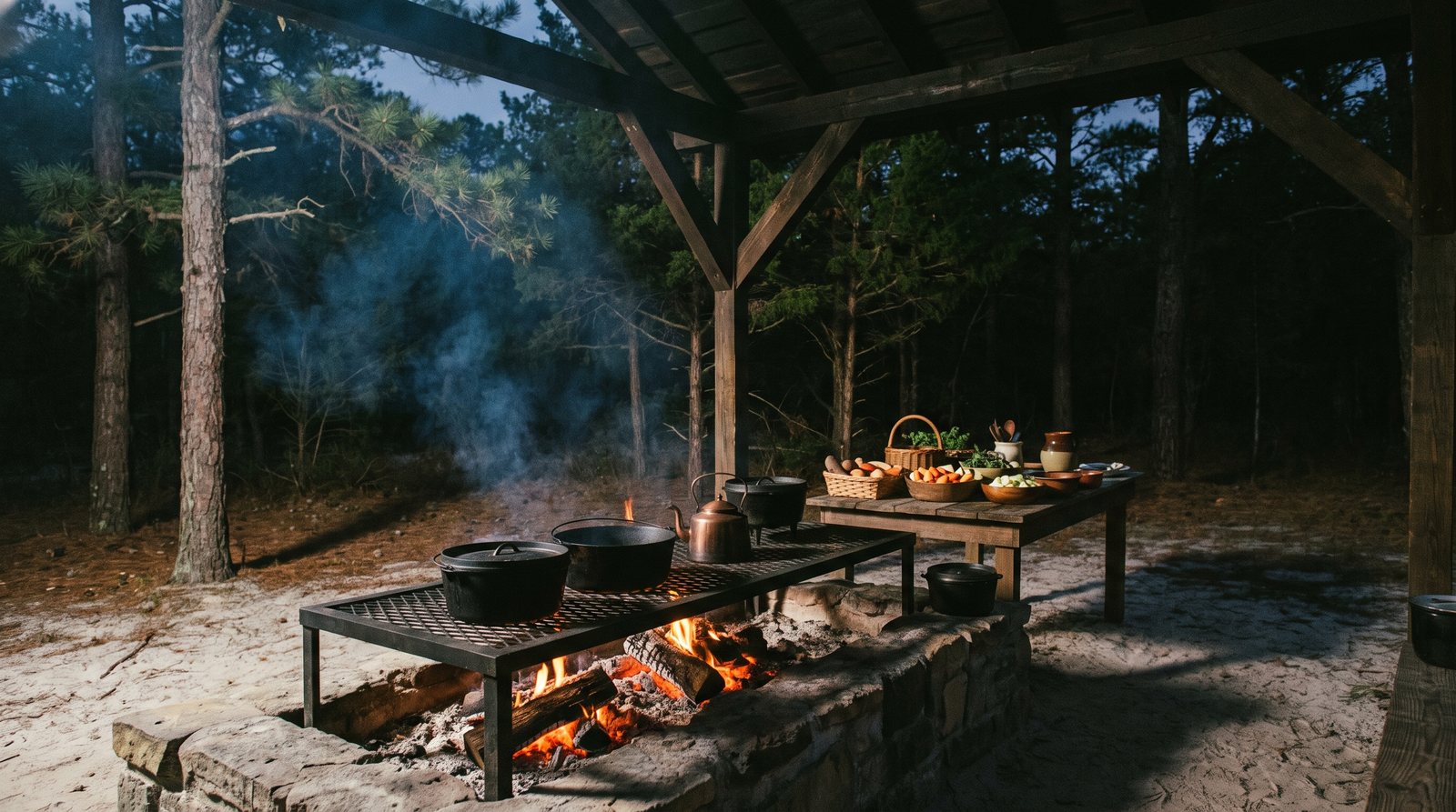 Fire driven cooking. The culinary thread runs through every phase, from the first chef dinner to the restaurant.