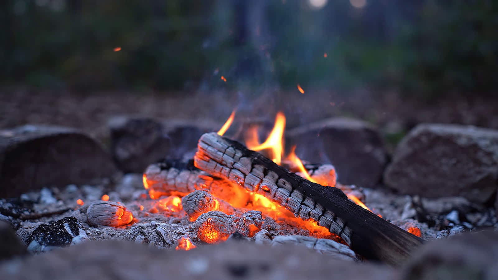 The hearth between services. Most of the cooking here happens over embers rather than flame.