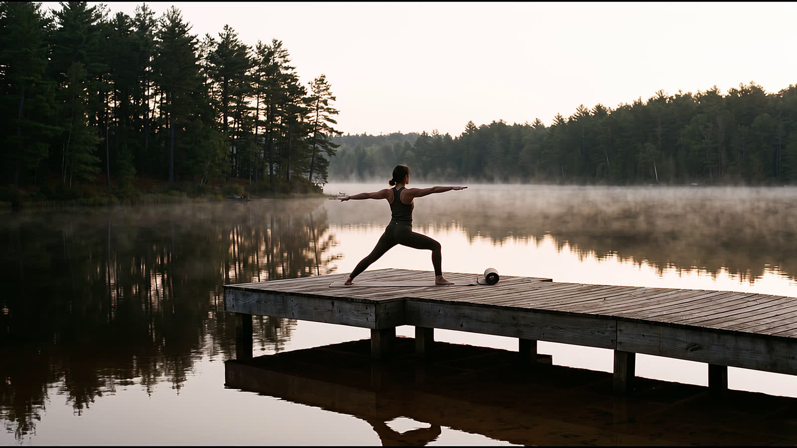 Yoga on the water at first light, sauna, steam and a cold plunge, and a training building that is not two treadmills and a mirror.